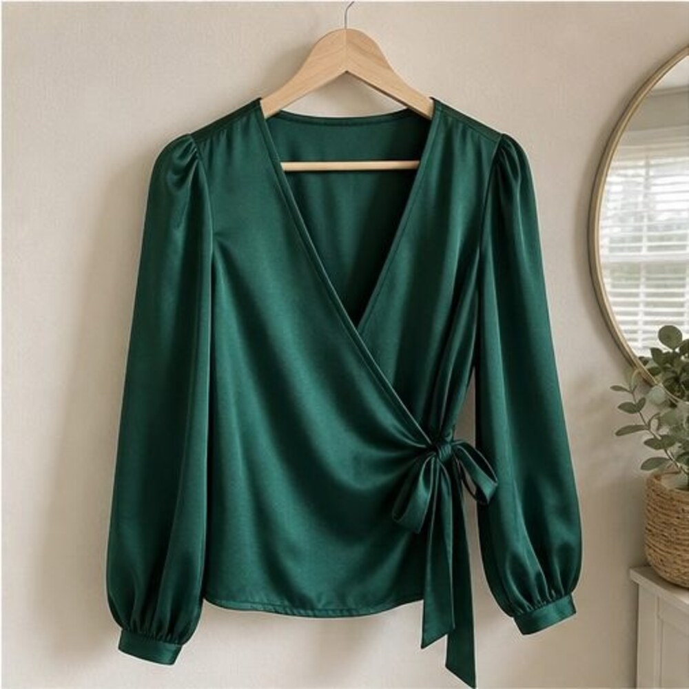 Charcoal Pleated Blouse